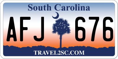 SC license plate AFJ676