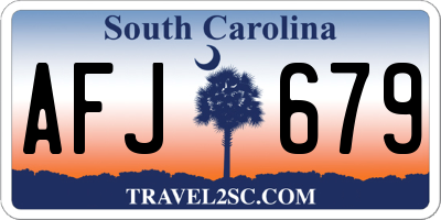 SC license plate AFJ679