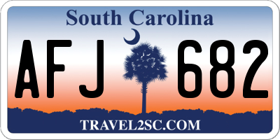 SC license plate AFJ682