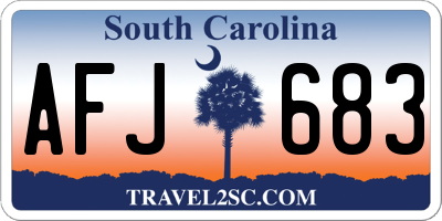 SC license plate AFJ683