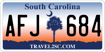 SC license plate AFJ684