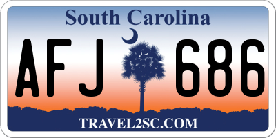 SC license plate AFJ686