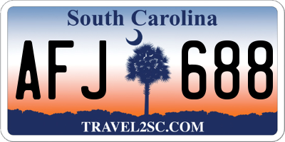 SC license plate AFJ688