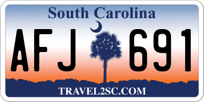 SC license plate AFJ691