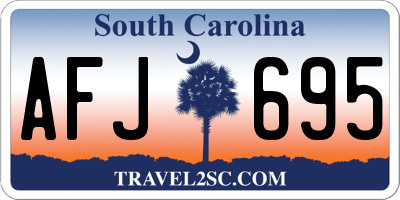 SC license plate AFJ695