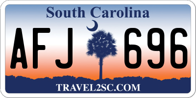 SC license plate AFJ696