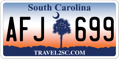 SC license plate AFJ699
