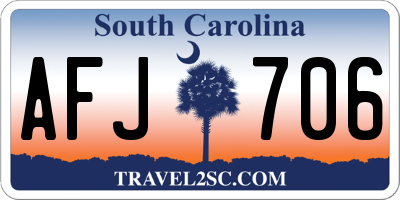 SC license plate AFJ706