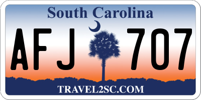 SC license plate AFJ707