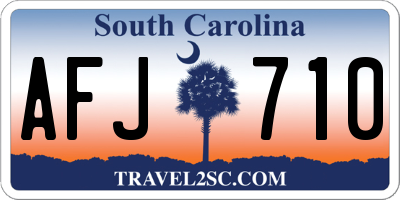 SC license plate AFJ710