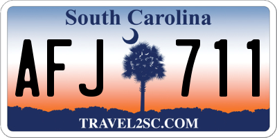SC license plate AFJ711