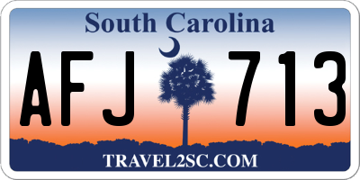 SC license plate AFJ713