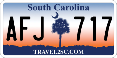 SC license plate AFJ717