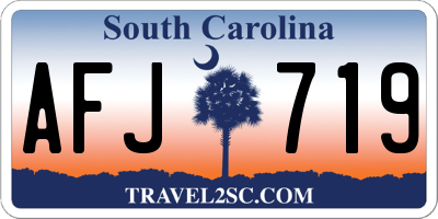SC license plate AFJ719