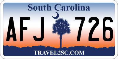 SC license plate AFJ726