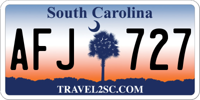 SC license plate AFJ727
