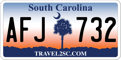 SC license plate AFJ732