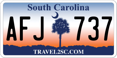 SC license plate AFJ737