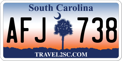 SC license plate AFJ738