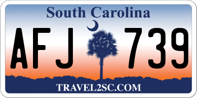 SC license plate AFJ739