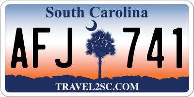 SC license plate AFJ741