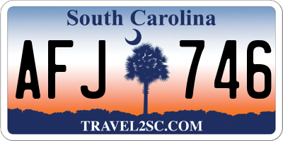 SC license plate AFJ746