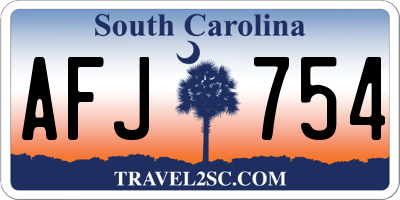 SC license plate AFJ754
