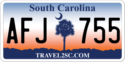SC license plate AFJ755