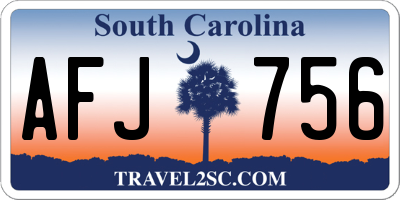 SC license plate AFJ756