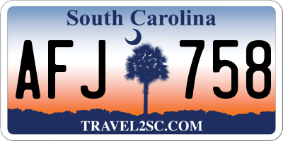 SC license plate AFJ758
