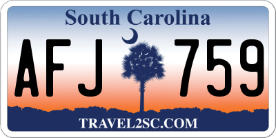 SC license plate AFJ759