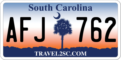 SC license plate AFJ762