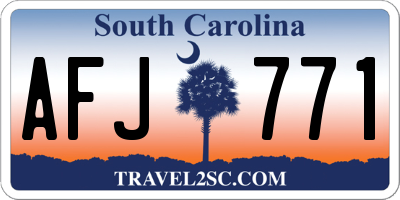 SC license plate AFJ771