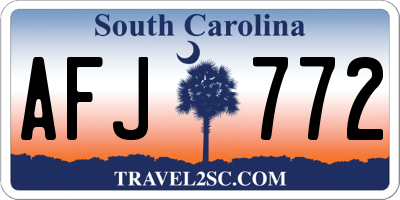 SC license plate AFJ772