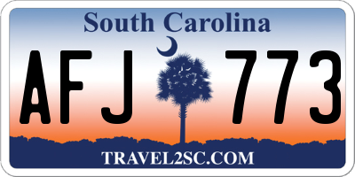 SC license plate AFJ773