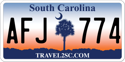 SC license plate AFJ774
