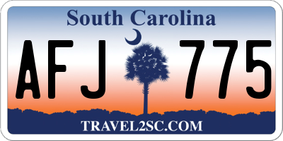 SC license plate AFJ775