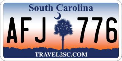 SC license plate AFJ776