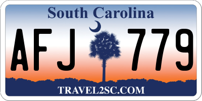 SC license plate AFJ779