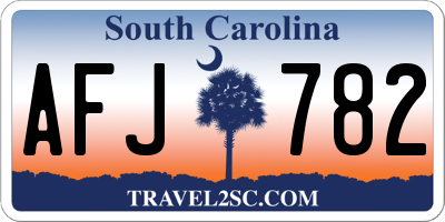 SC license plate AFJ782