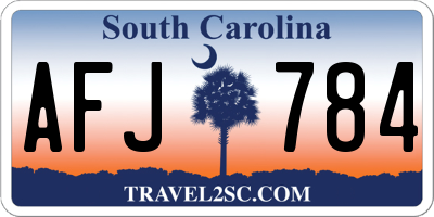 SC license plate AFJ784