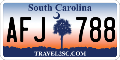 SC license plate AFJ788