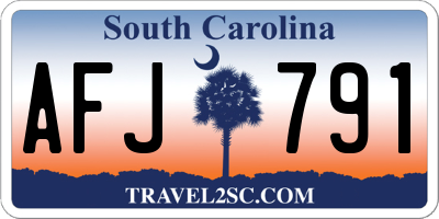 SC license plate AFJ791