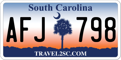 SC license plate AFJ798