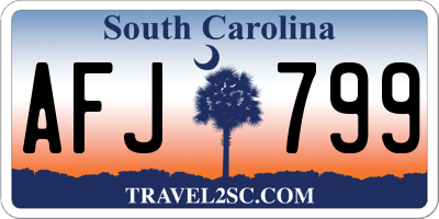 SC license plate AFJ799