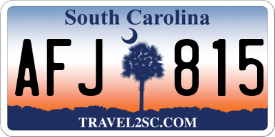 SC license plate AFJ815