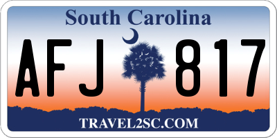 SC license plate AFJ817