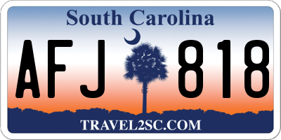 SC license plate AFJ818