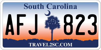 SC license plate AFJ823