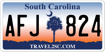 SC license plate AFJ824